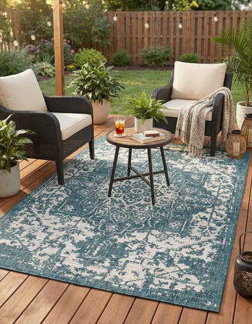 4' x 6' Easy-Clean Jill Zarin Dubai Indoor / Outdoor Rug