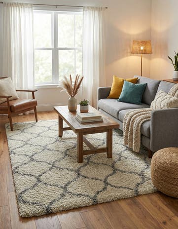 4' x 6' Lattice Shag Rug