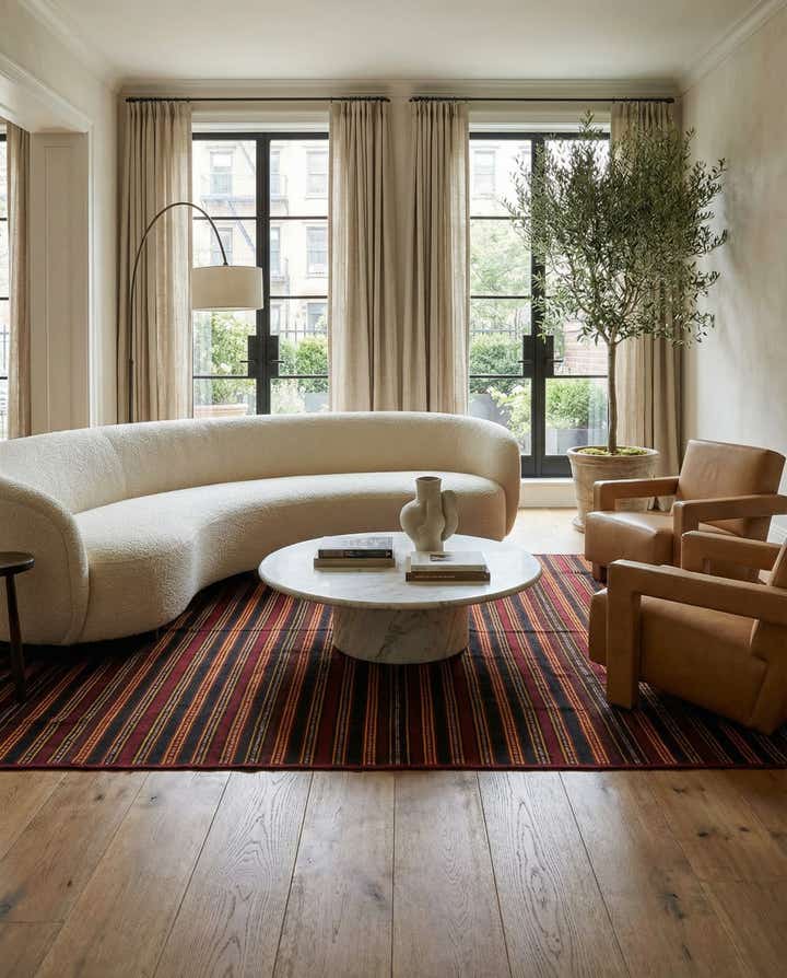 5' 9 x 10' 4 Hand Woven Kilim Modern Wool Rug