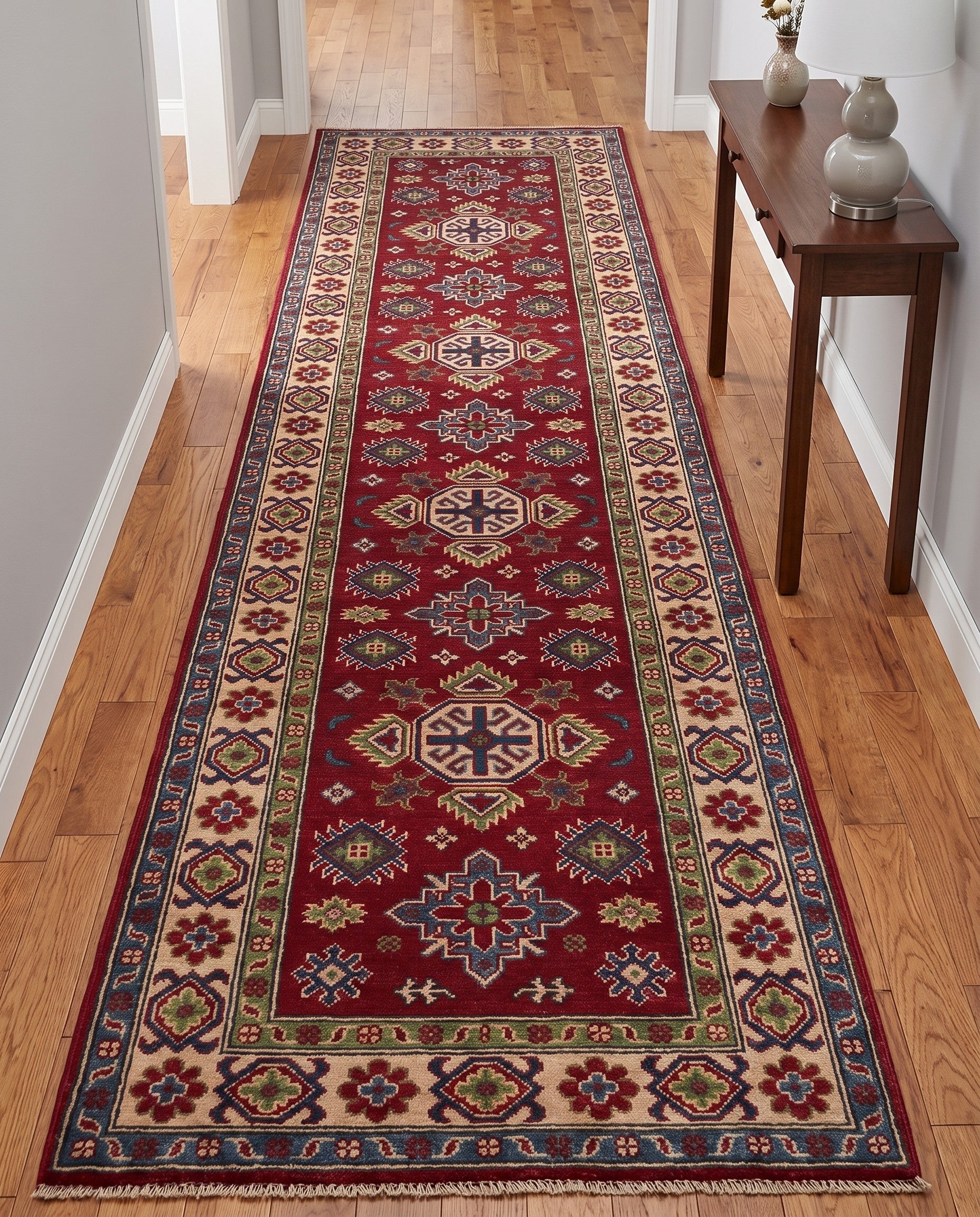 Detail image 3 of 11: 2' 9 x 10' 5 Hand Knotted Kazak Runner Rug