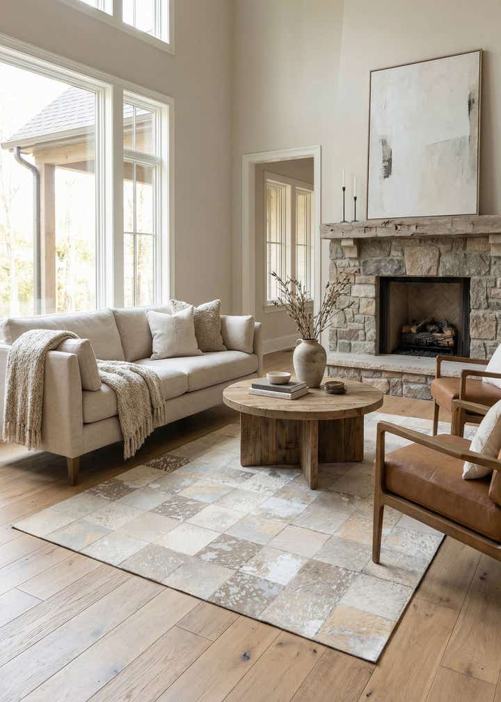 5' 1 x 8' Cowhide Rug