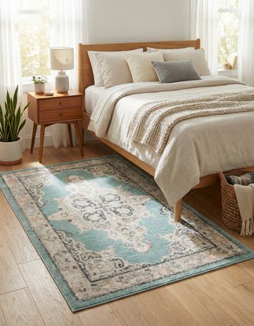 Aqua Parker Rug