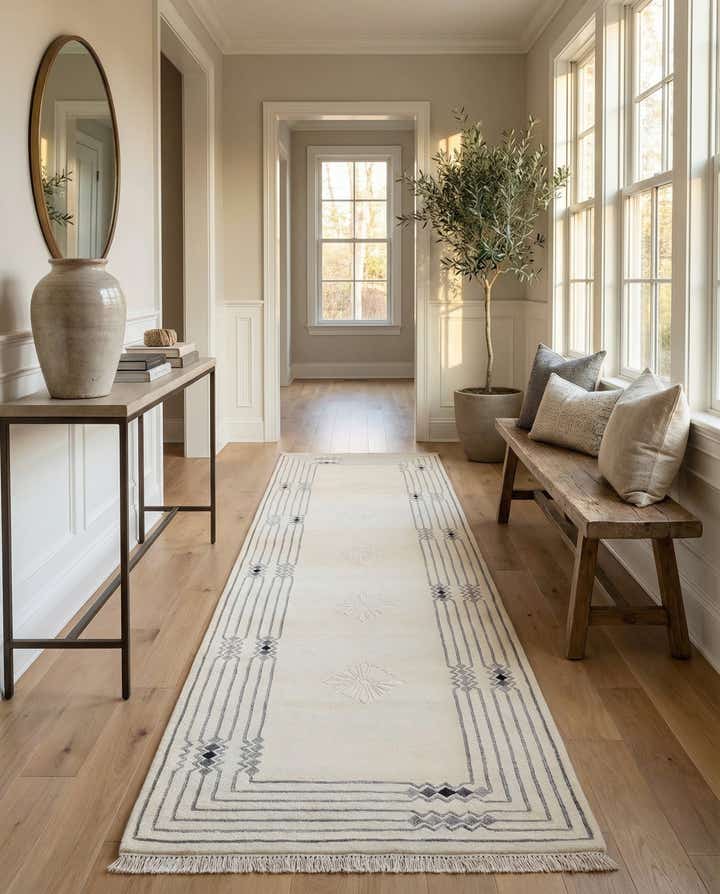 2' 7 x 10' 2 Hand Knotted Darya Wool Runner Rug