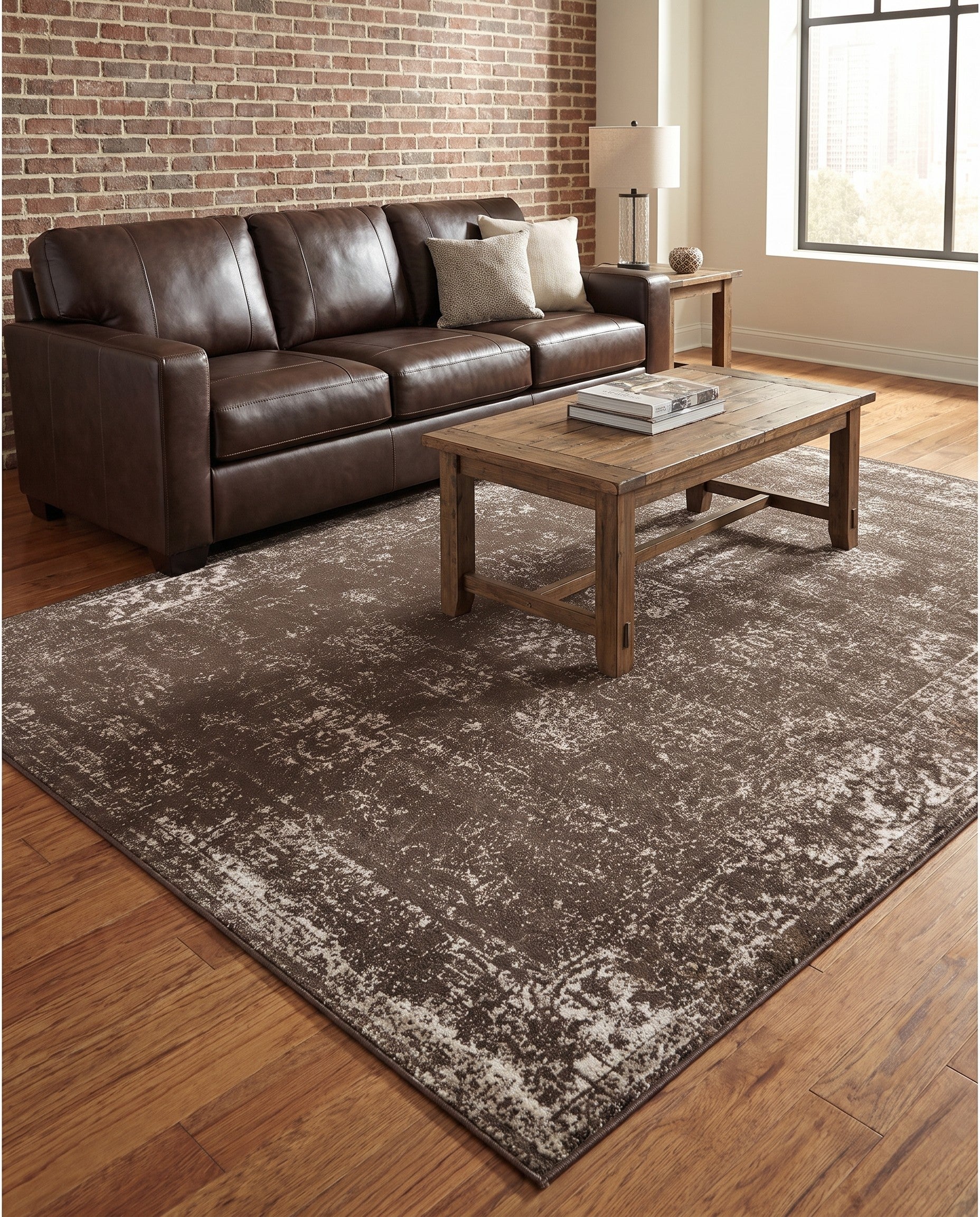 Brown Monte Carlo Rug