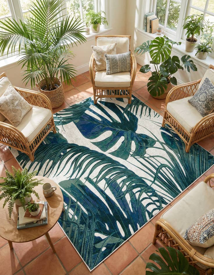 Detail image of 7' 10 x 7' 10 Blossom Square Rug