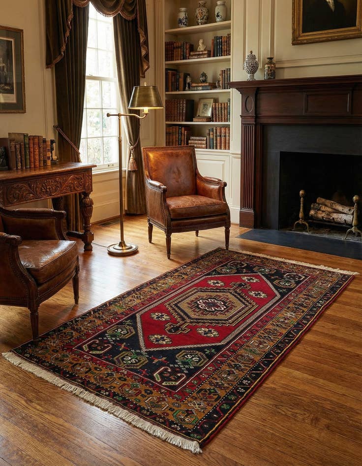Detail image of 3' 6 x 6' 6 Hand Knotted Anatolian Oriental Wool Rug