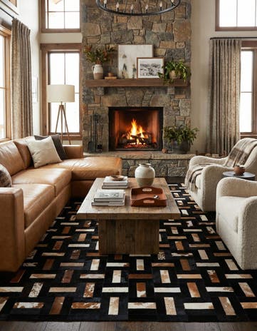5' 3 x 8' 1 Cowhide - Patchwork Rug