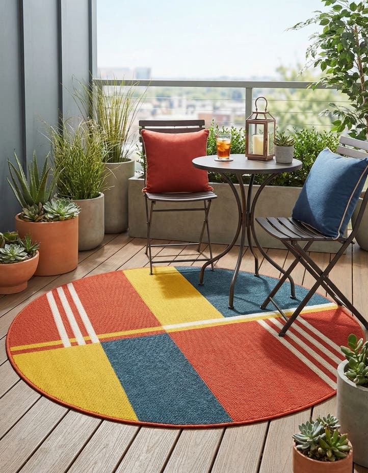 4' x 4' Easy-Clean Modern Indoor / Outdoor...