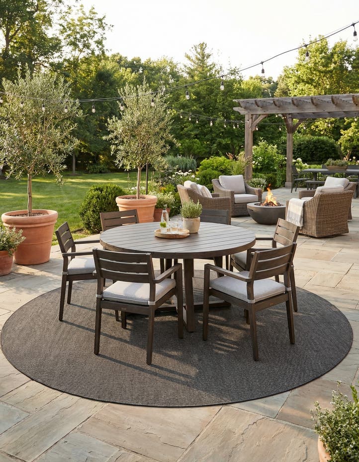13' x 13' Easy-Clean Solid Indoor / Outdoor ...