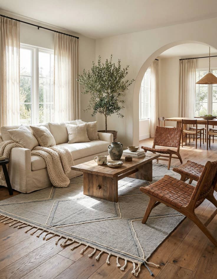 Detail image of  6' 7 x 10'  Hand Knotted Moroccan Wool Rug