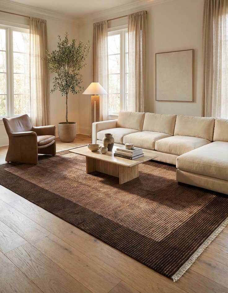 Detail image of 5' 8 x 7' 11  Hand Knotted Darya Wool Rug