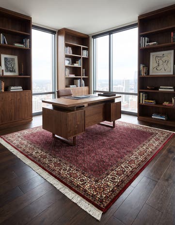 6' 8 x 6' 10 Bidjar With Silk Square Rug