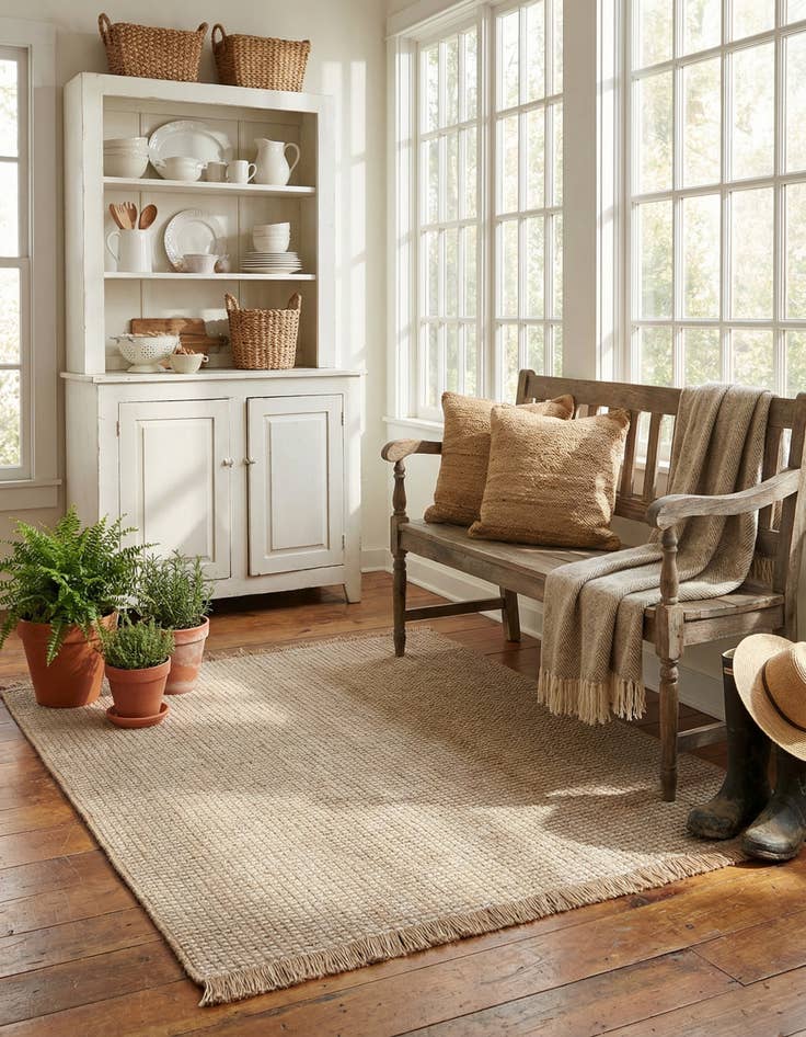 Detail image of 5' 1 x 5' 1 Cottage Farm Square Rug