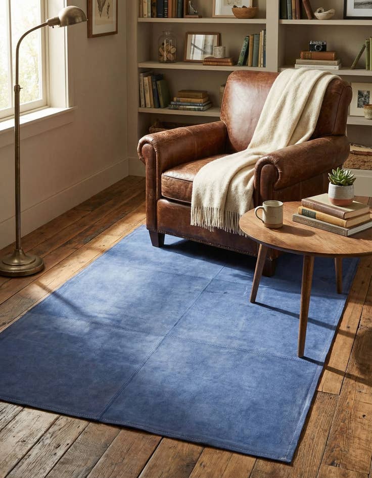 Detail image of 2' x 3' Cowhide Leather Rug