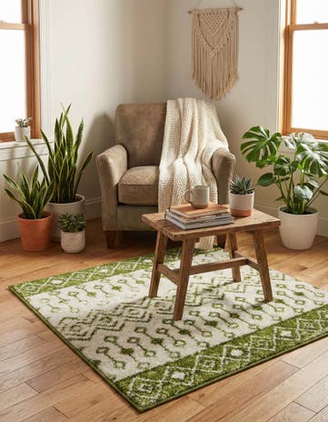 3' 3 x 3' 3 Moroccan Trellis Square Rug