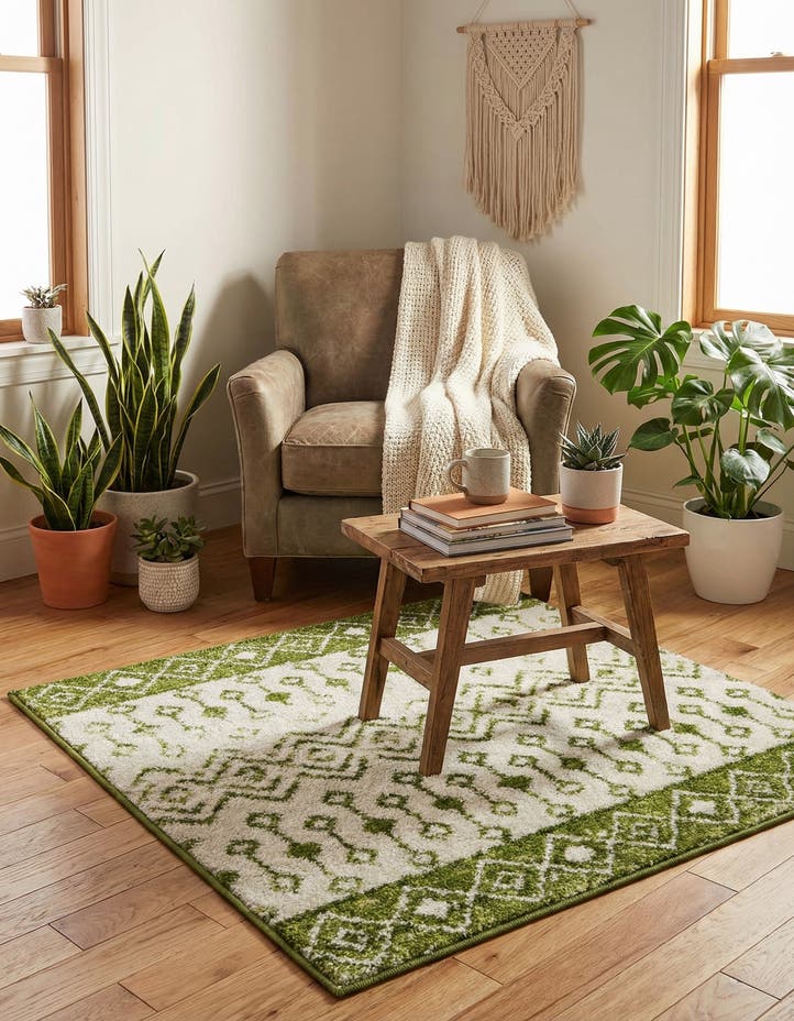 3' 3 x 3' 3 Moroccan Trellis Square...