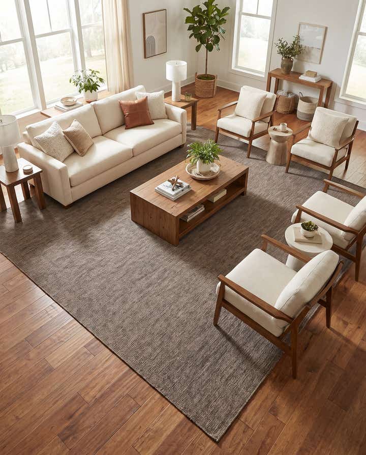13' x 13' Easy-Clean Solid Indoor / Outdoor Square Rug