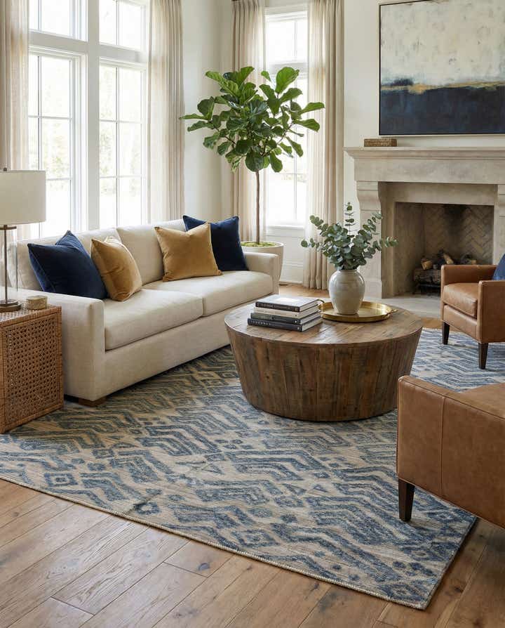 8' x 10' 1 Hand Knotted Darya Wool Rug