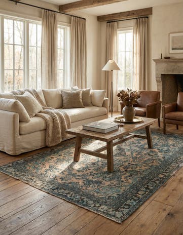 6' 6 x 9' 8 Hand Knotted Ultra Vintage Persian Wool Rug