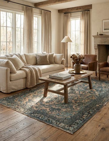 6' 6 x 9' 8 Hand Knotted Ultra Vintage Persian Wool Rug