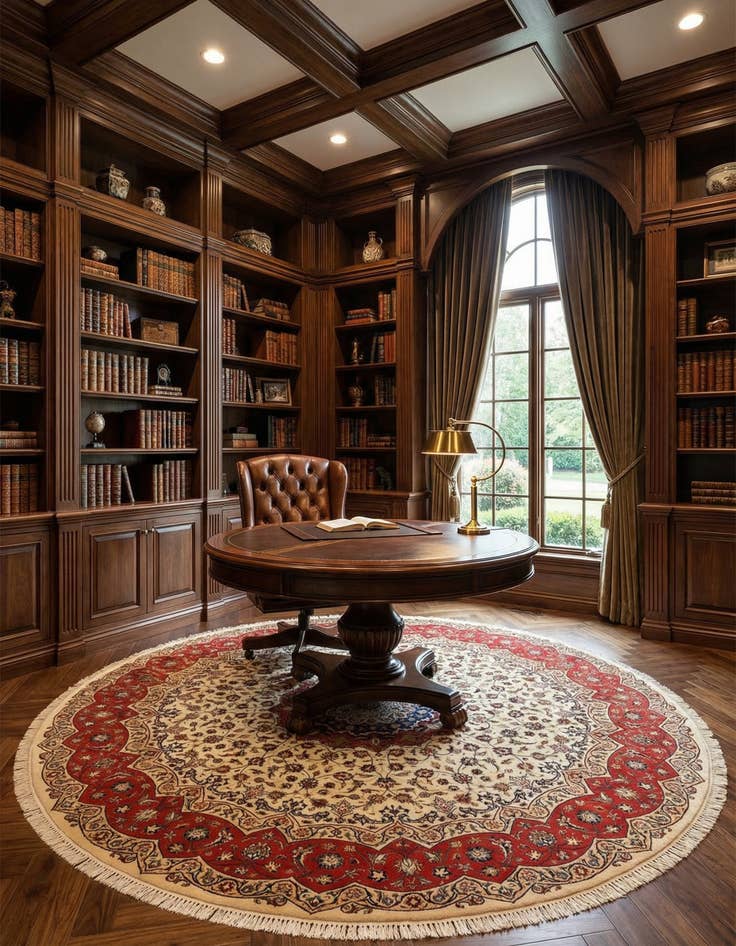 Detail image of  9' 10 x 9' 10 Tabriz Round Rug