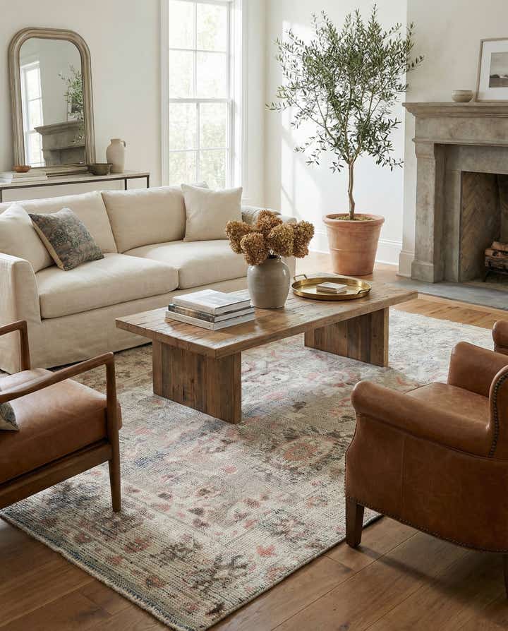 5' 8 x 9' 1 Hand Knotted Oushak Wool Rug