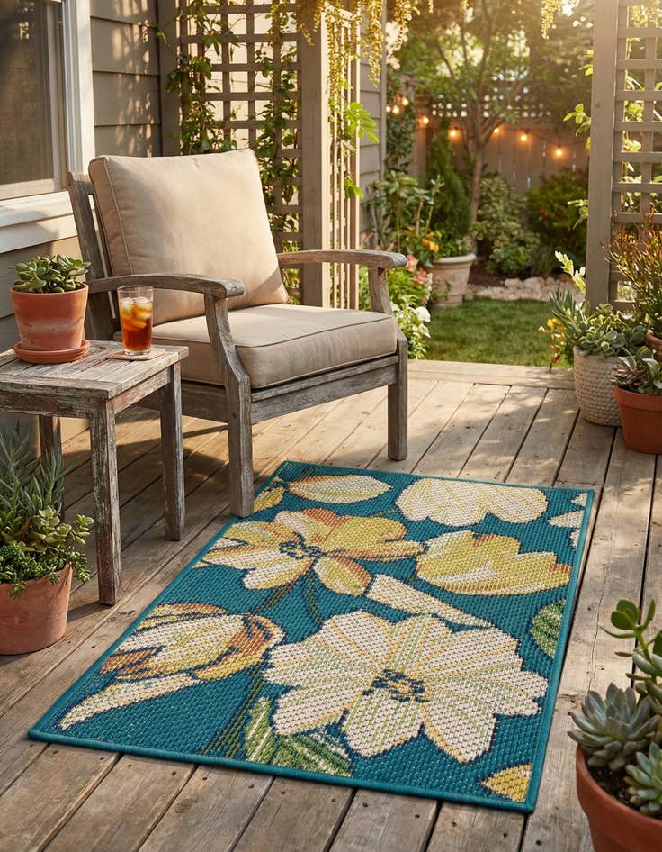 Detail image of 2' x 3' Easy-Clean Baja Indoor / Outdoor Rug