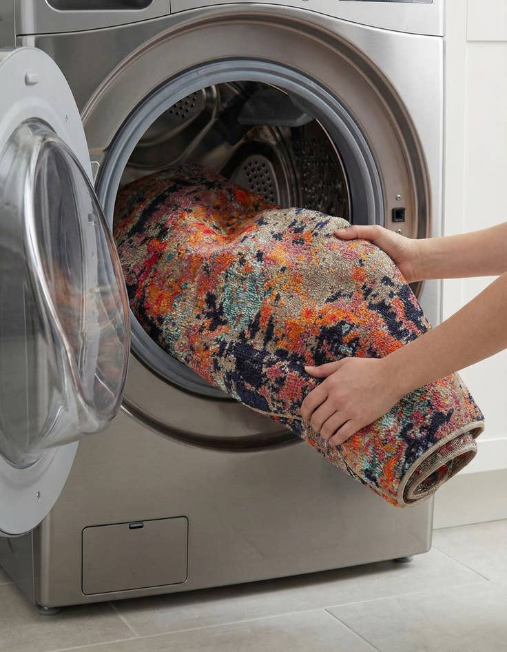 Detail image of  5' 3 x 8'  Washable Vivid Rug