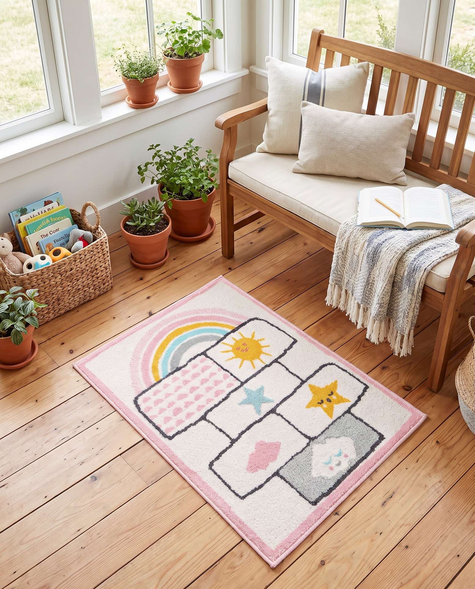 65cm x 90cm Hopscotch Whimsy Kids Teppich