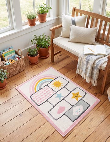 2' 2 x 3' Hopscotch Whimsy Kids Rug