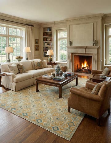 10' 2 x 15' Hand Knotted Peshawar Ziegler Wool Rug