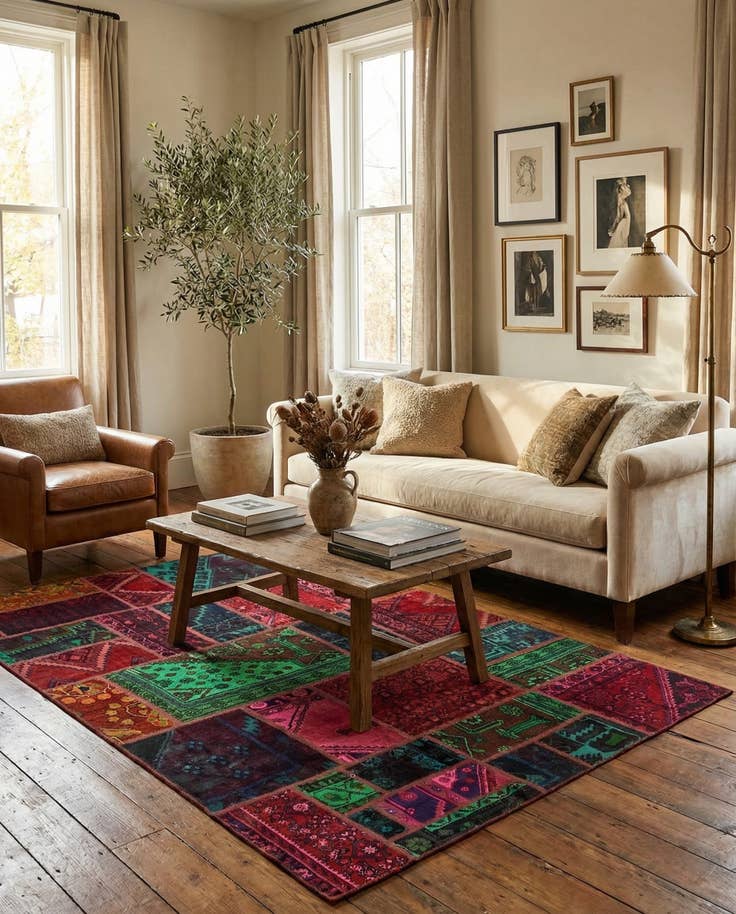 Detail image of 5' 6 x 7' 6 Hand Knotted Ultra Vintage Persian Wool Rug
