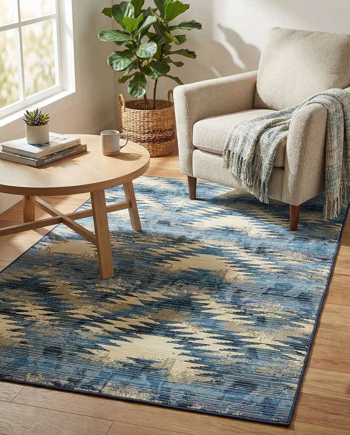 4' x 6' Easy-Clean Modern Indoor / Outdoor Rug