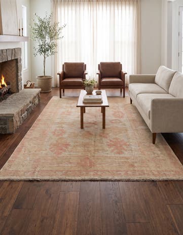 5' 1 x 6' 9 Hand Knotted Oushak Wool Rug