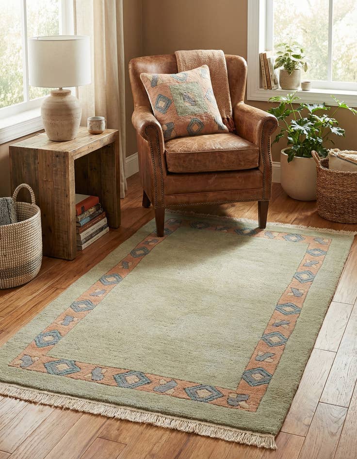 Detail image of 2' 6 x 4' 4  Hand Knotted Tibet Wool Rug