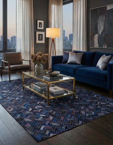 5' 2 x 7' 10 Cowhide Rug