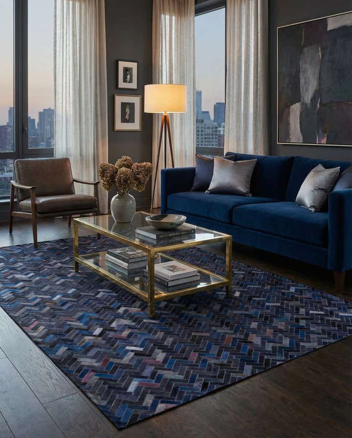 5' 2 x 7' 10 Cowhide Rug