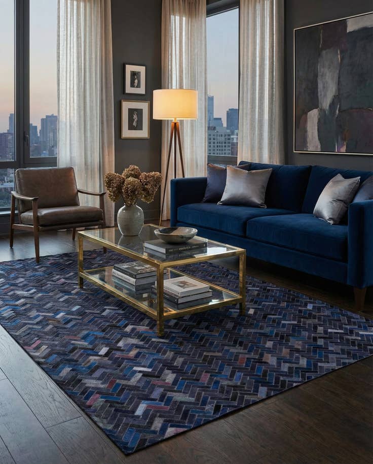 Detail image of 5' 2 x 7' 10 Cowhide Rug