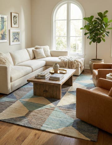 6' 6 x 10' Hand Knotted Darya Wool Rug