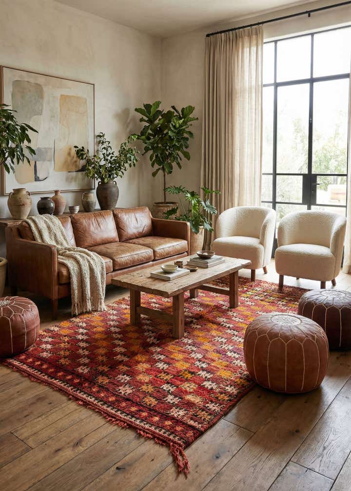 4' 9 x 6' 11 Berber Rug