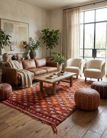 4' 9 x 6' 11 Berber Rug