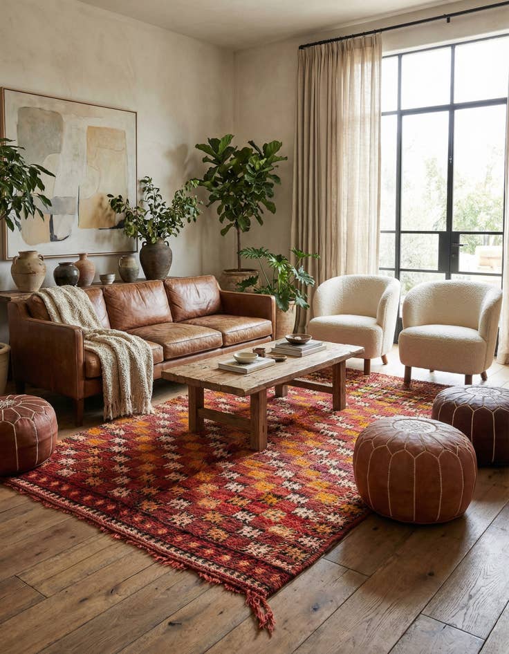 Detail image of 4' 9 x 6' 11 Berber Rug