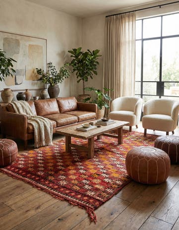 4' 9 x 6' 11 Berber Rug