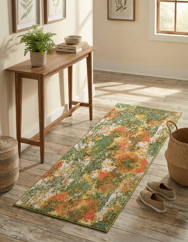 Detail image of 2' x 5'  Washable Haerfest Runner Rug