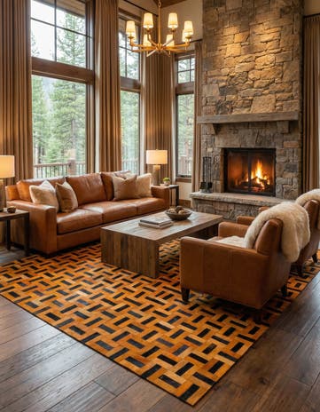 8' x 9' 11 Cowhide - Patchwork Rug