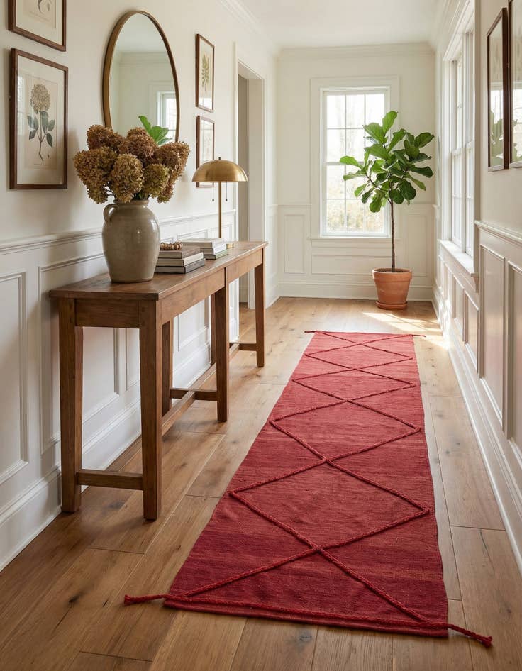 Detail image of 2' 8 x 9' 9  Hand Knotted Moroccan Wool Runner Rug