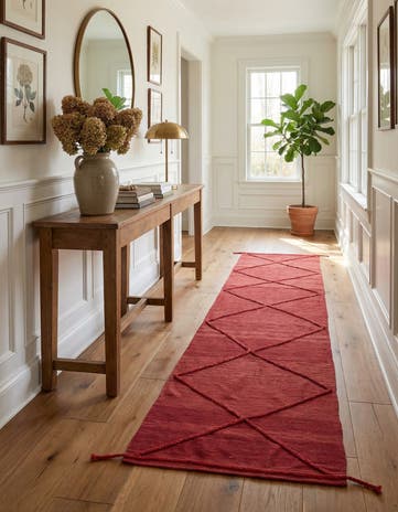 2' 8 x 9' 9 Hand Knotted Moroccan Wool Runner Rug