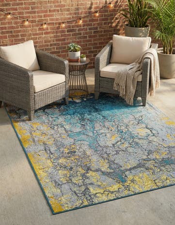 5' x 7' Easy-Clean Modern Indoor / Outdoor Rug