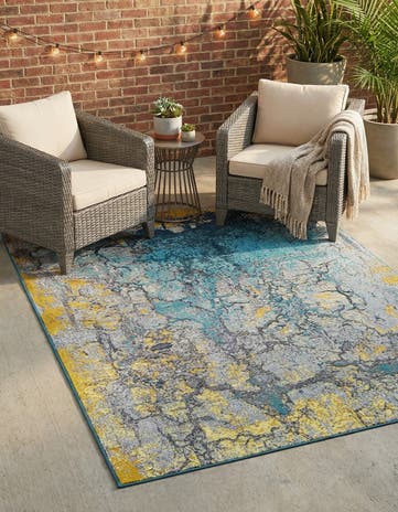 5' x 7' Easy-Clean Modern Indoor / Outdoor Rug
