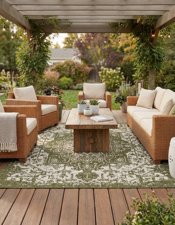 Detail image of 10' 8 x 10' 8  Washable Jill Zarin Dubai Indoor / Outdoor Square Rug